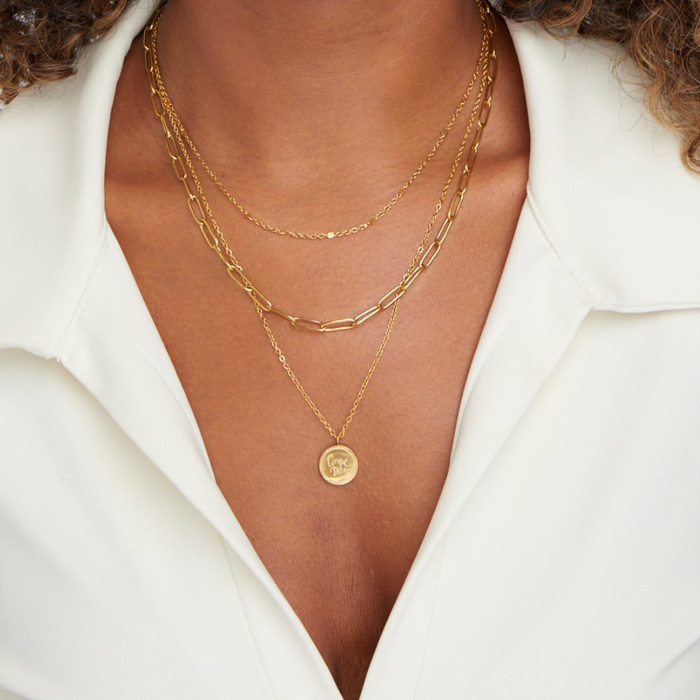 Geya Coin Layered Halskette