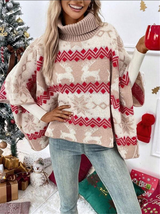 Serena | Damen Oversize Christmas Roll Neck Jumper