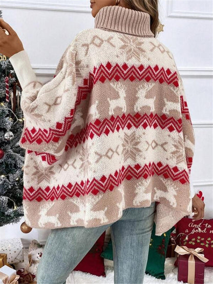 Serena | Damen Oversize Christmas Roll Neck Jumper