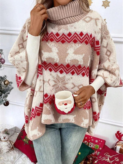 Serena | Damen Oversize Christmas Roll Neck Jumper