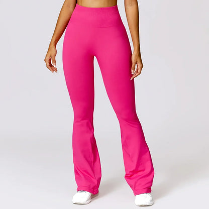 Elara - Seamless Flared High-Waist Yoga Leggings