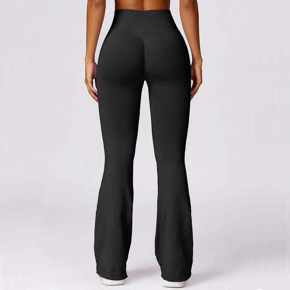 Elara - Seamless Flared High-Waist Yoga Leggings