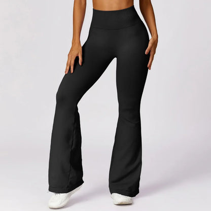 Elara - Seamless Flared High-Waist Yoga Leggings