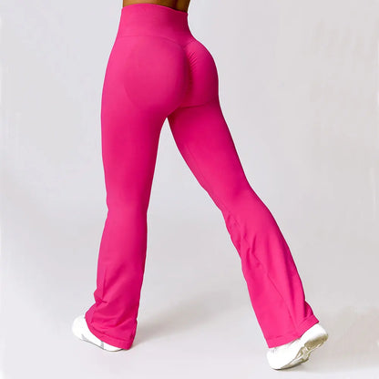Elara - Seamless Flared High-Waist Yoga Leggings