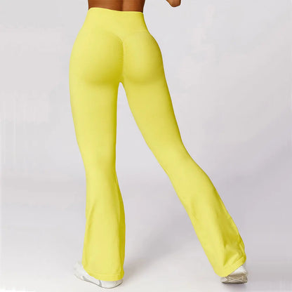 Elara - Seamless Flared High-Waist Yoga Leggings