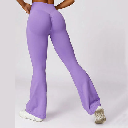 Elara - Seamless Flared High-Waist Yoga Leggings