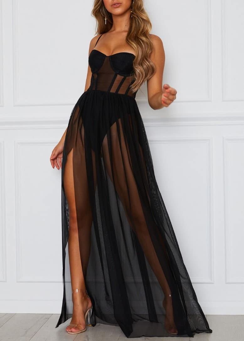 Sarina - Vintage Lace Maxi Kleid Sleeveless Elegant