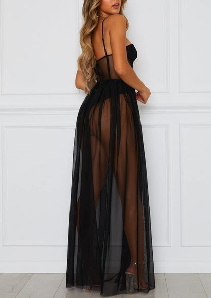 Sarina - Vintage Lace Maxi Kleid Sleeveless Elegant