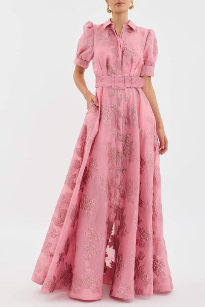 Ruby - Floral Puff Sleeve Kleid