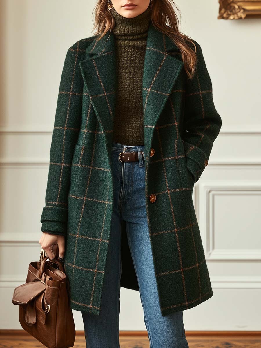 Freya - Classic Checkered Winter Mantel