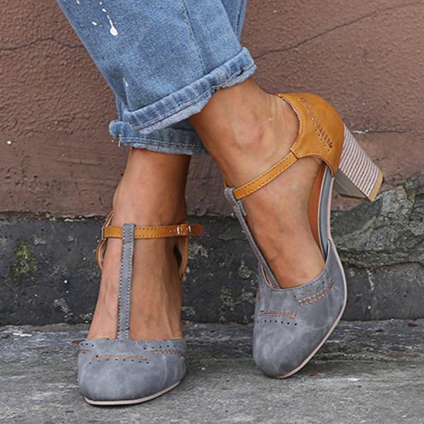 Alicia | Stylish T-Strap Heels for Damen