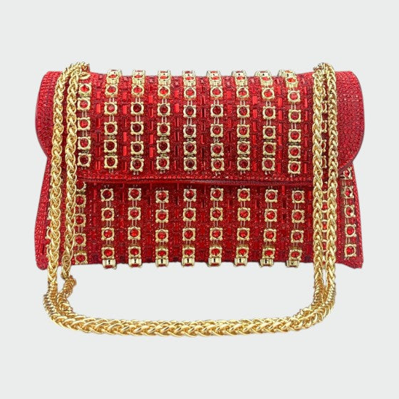 Laviera - Chic Chain Colored Diamant Shoulder Bag