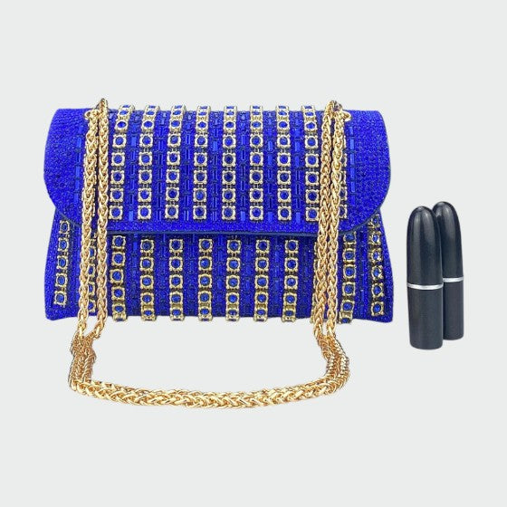 Laviera - Chic Chain Colored Diamant Shoulder Bag