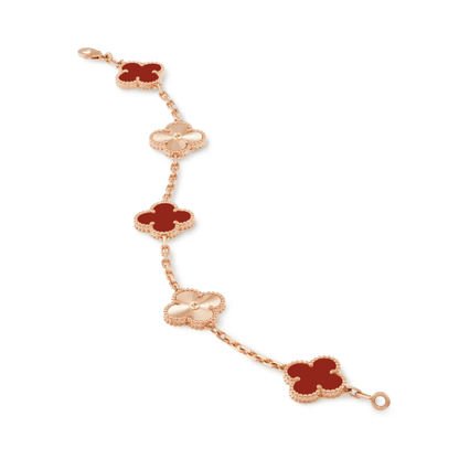 KLEE-ARMBAND DELUXE | ROT & ROSÉGOLD