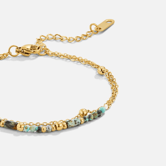 Layered Stone Beads Armband