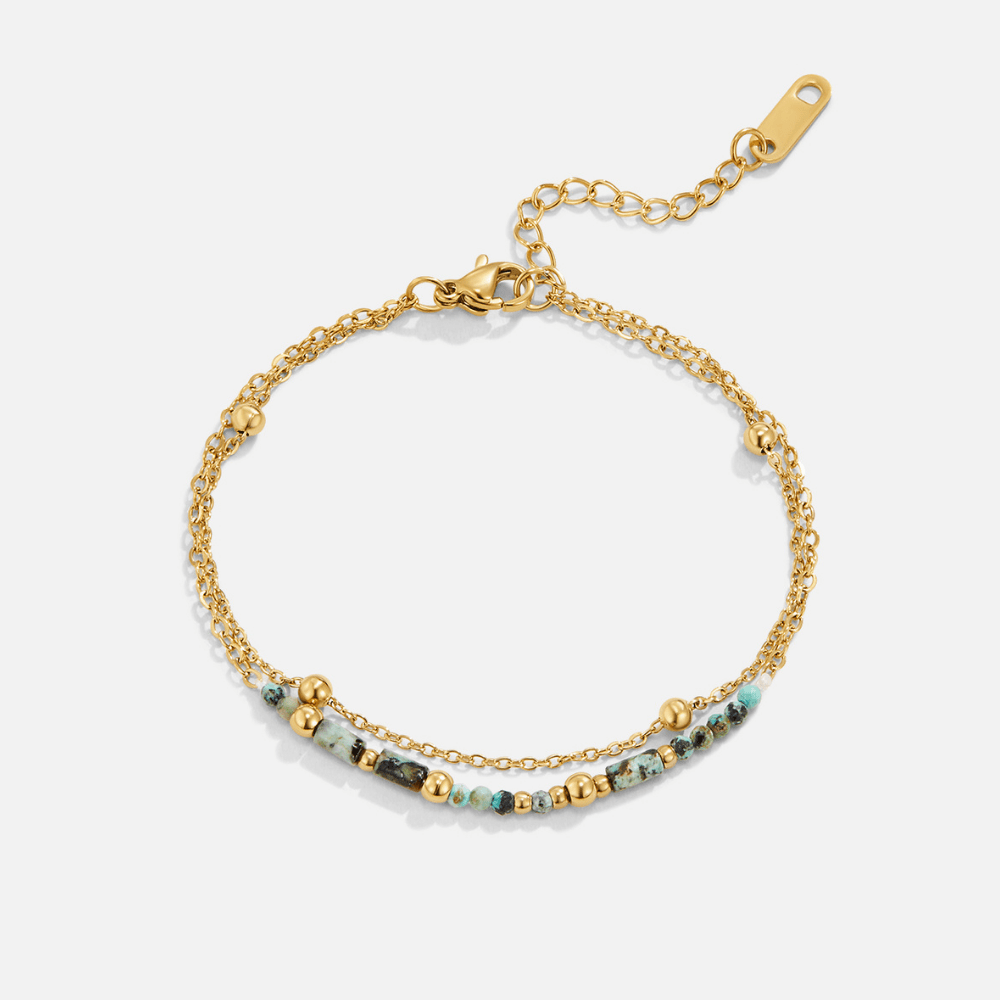 Layered Stone Beads Armband