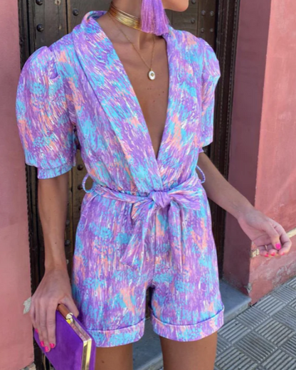 Miranda | Stylish V-Neck Jumpsuit for Damen