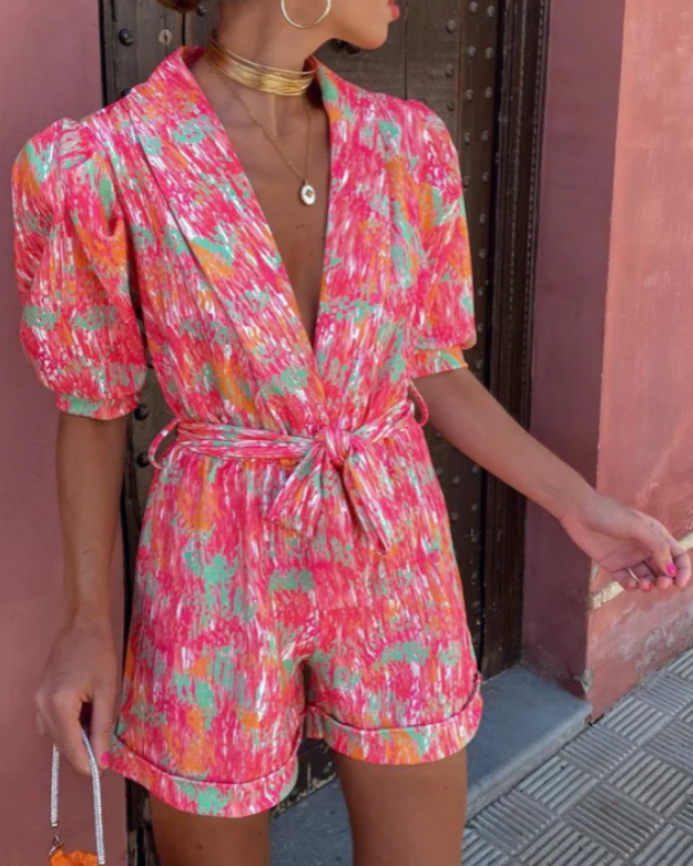 Miranda | Stylish V-Neck Jumpsuit for Damen