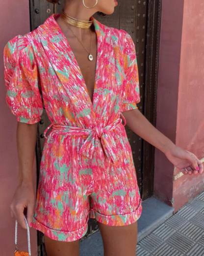 Miranda | Stylish V-Neck Jumpsuit for Damen