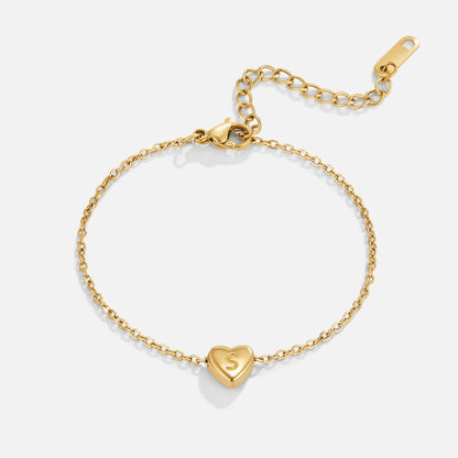 Letter Heart Armband