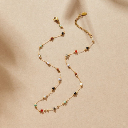 Lulu Beaded Stone Halskette