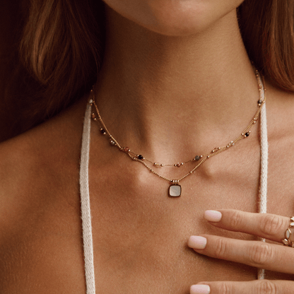 Lulu Beaded Stone Halskette