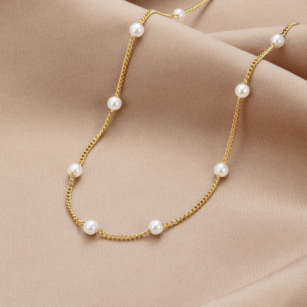 Nura Perle 18K Gold Halskette