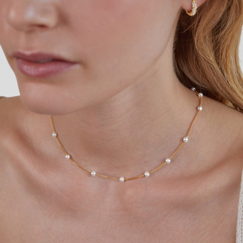 Nura Perle 18K Gold Halskette