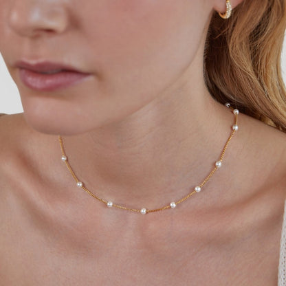 Nura Perle 18K Gold Halskette