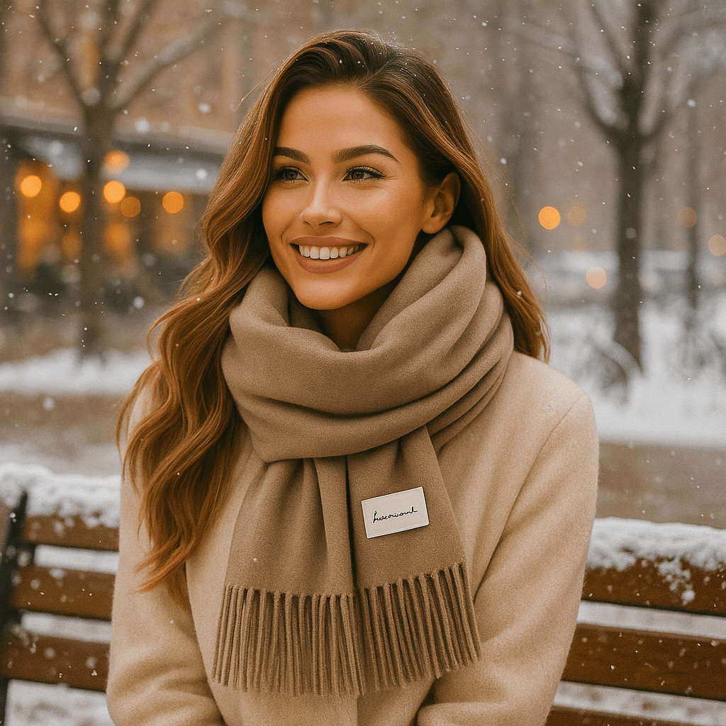 Oneka - Winter Cashmere Scarf - Warm - Luxurious - Cozy - Soft