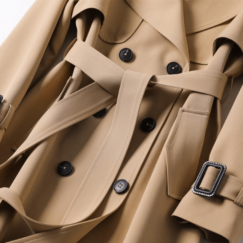 Trench Mantel - Double-Breasted - Classic Style