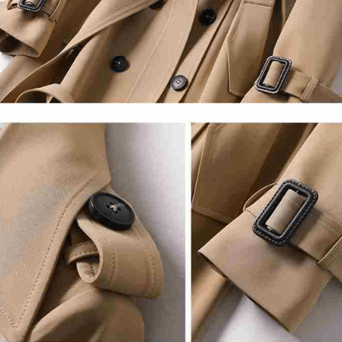 Trench Mantel - Double-Breasted - Classic Style
