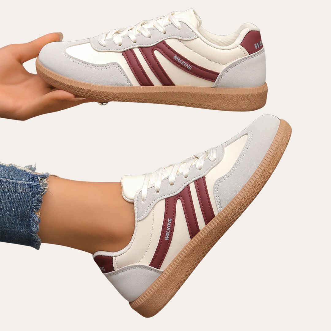 Katherine | Comfortable Stylish Faux Leather Sneaker for Damen