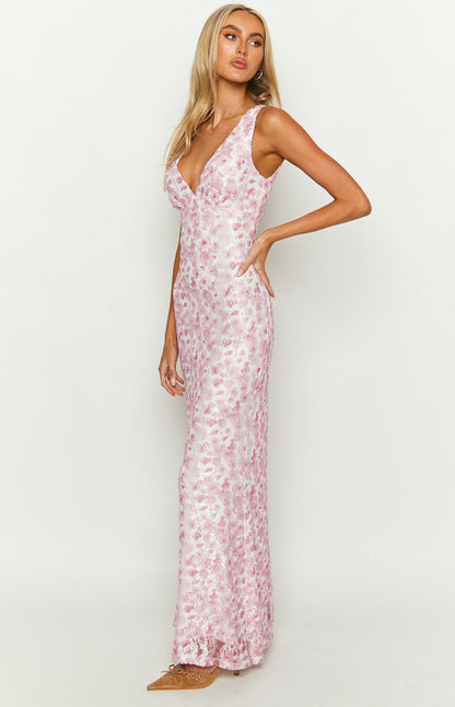Piper | Elegant Sleeveless Wedding Kleid with Floral Design for Damen
