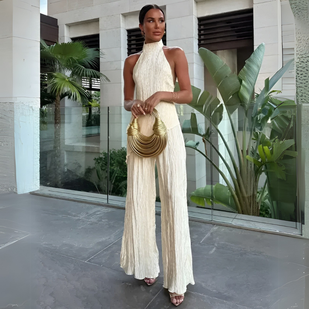 Madison | Elegant Asymmetrical Backless Jumpsuit for Damen