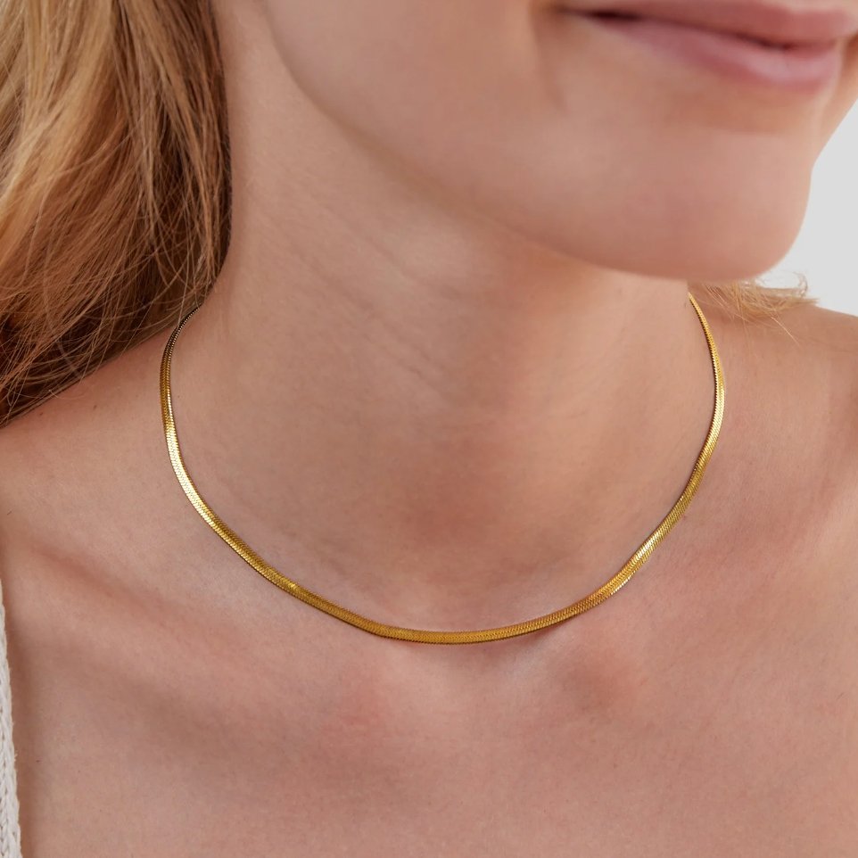Sarya Snake Chain Gold Halskette