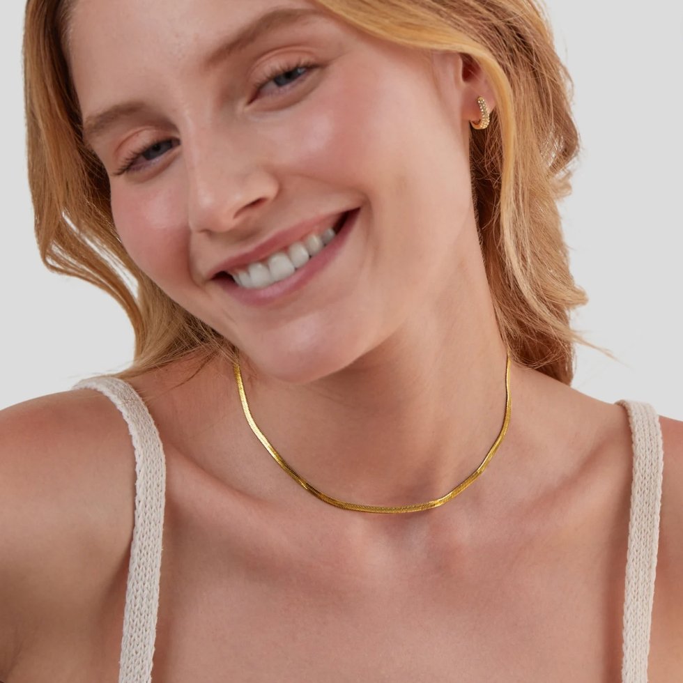 Sarya Snake Chain Gold Halskette