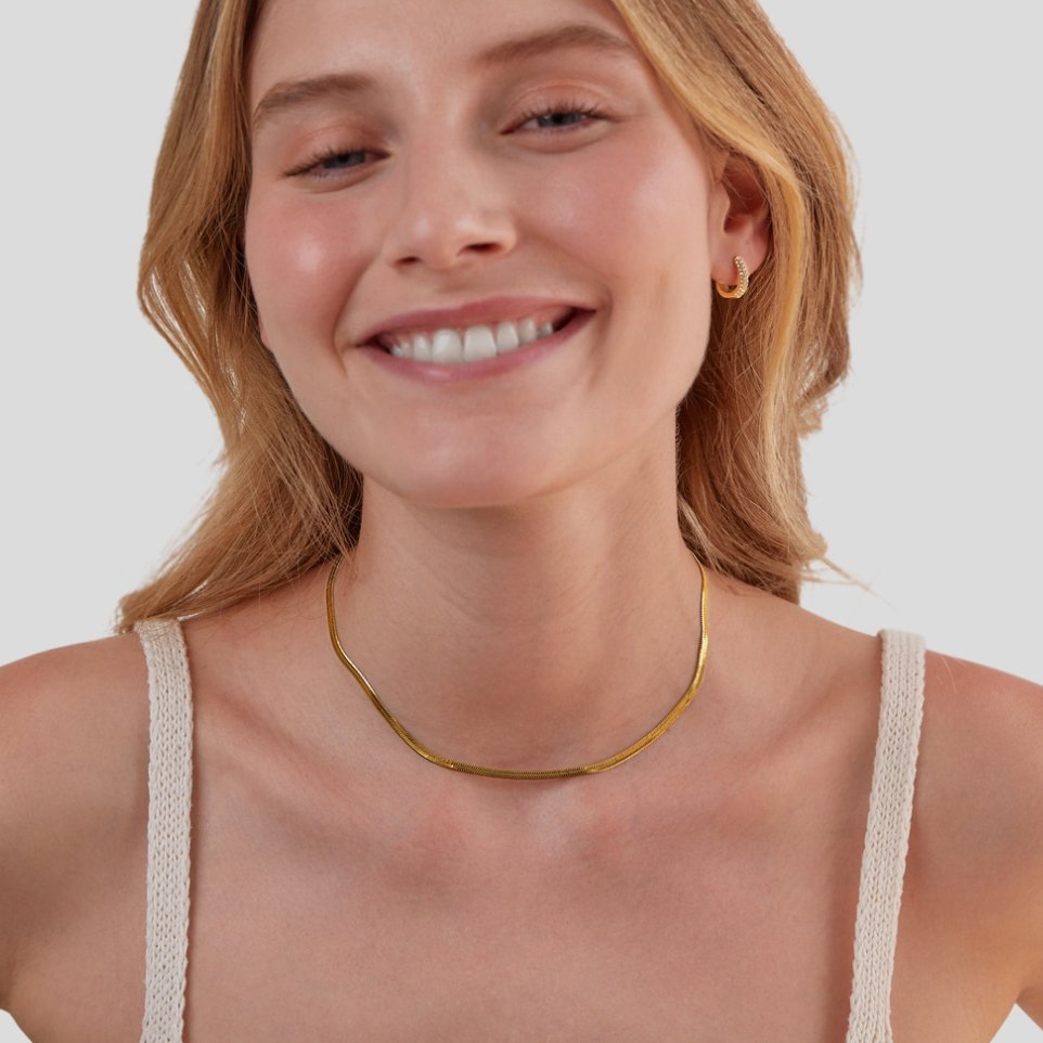 Sarya Snake Chain Gold Halskette