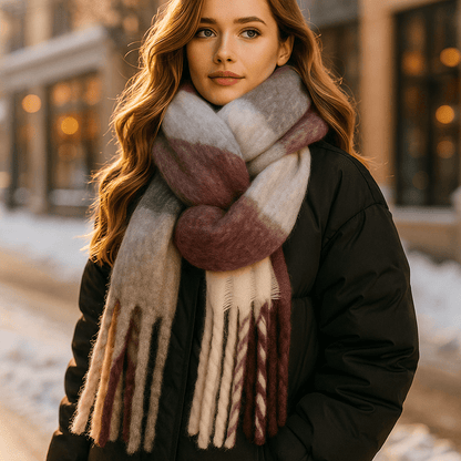 Scarvello - Thick Colourful Wool Scarf - Chunky Winter Wrap