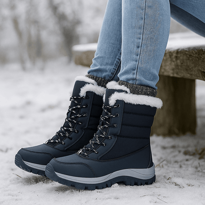 Fina Snow Stiefel - Platform Sole - Stylish Winter Comfort - Insulated