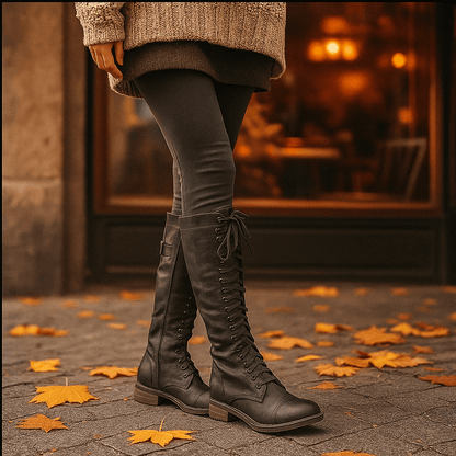 Soraya - Damen Leather - Knee-High Ankle Stiefel