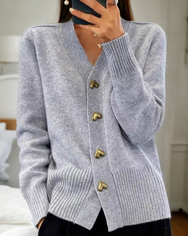 Chelsea | Damen V-Neck Cardigan Sweater