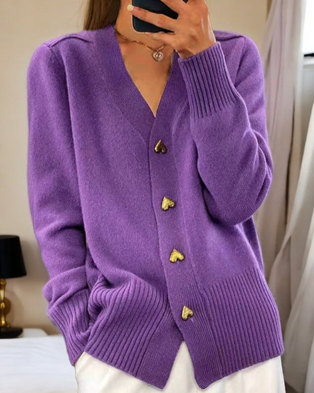 Chelsea | Damen V-Neck Cardigan Sweater
