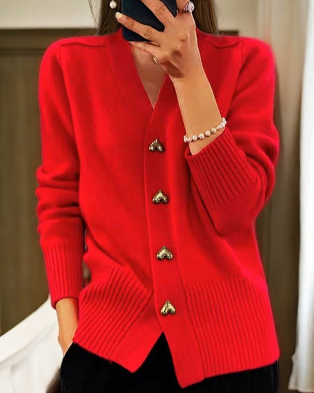 Chelsea | Damen V-Neck Cardigan Sweater