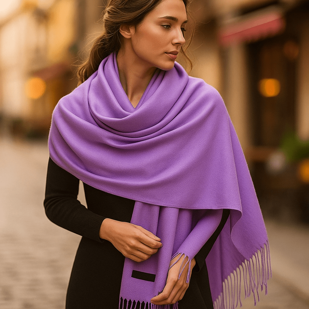 Damen Cashmere Scarf - Long - Soft - Elegant - Winter Wrap