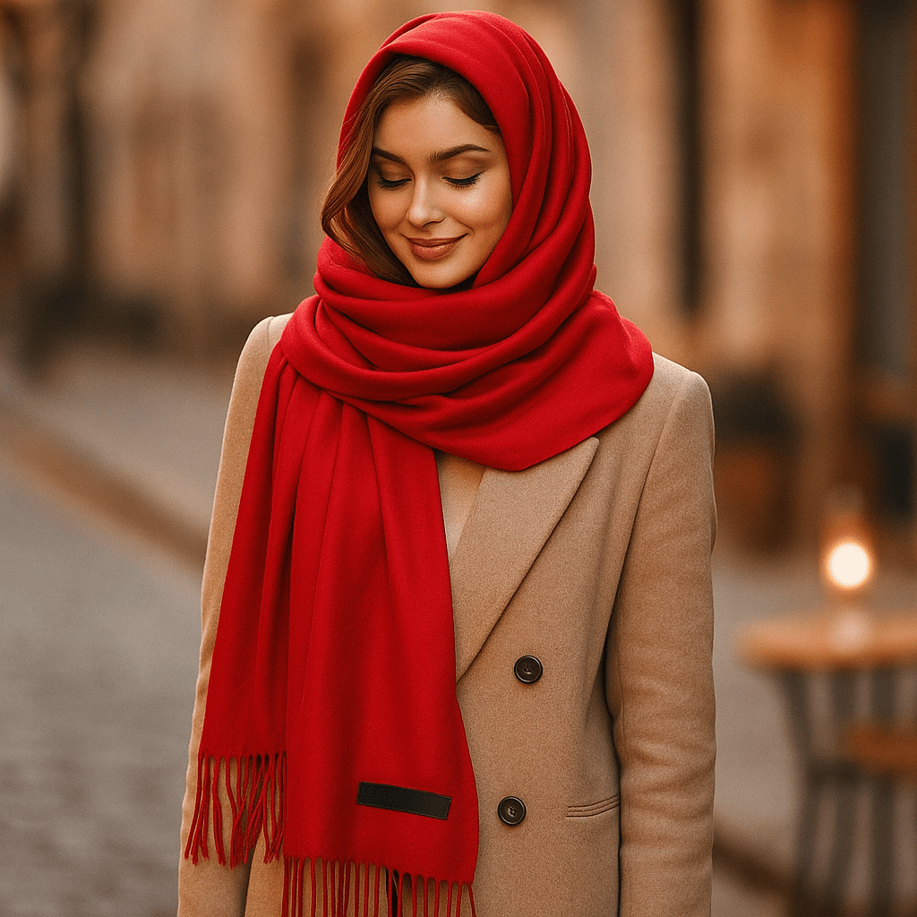 Damen Cashmere Scarf - Long - Soft - Elegant - Winter Wrap