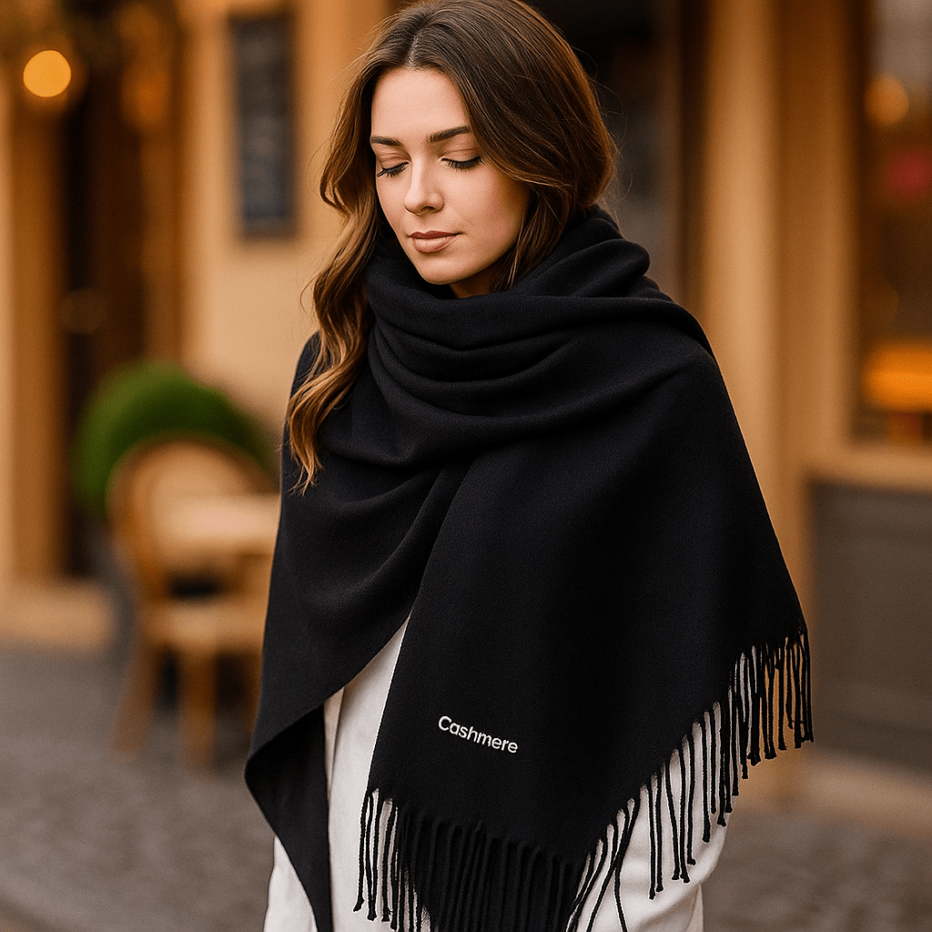 Damen Cashmere Scarf - Long - Soft - Elegant - Winter Wrap