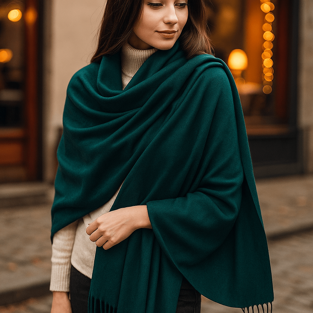 Damen Cashmere Scarf - Long - Soft - Elegant - Winter Wrap