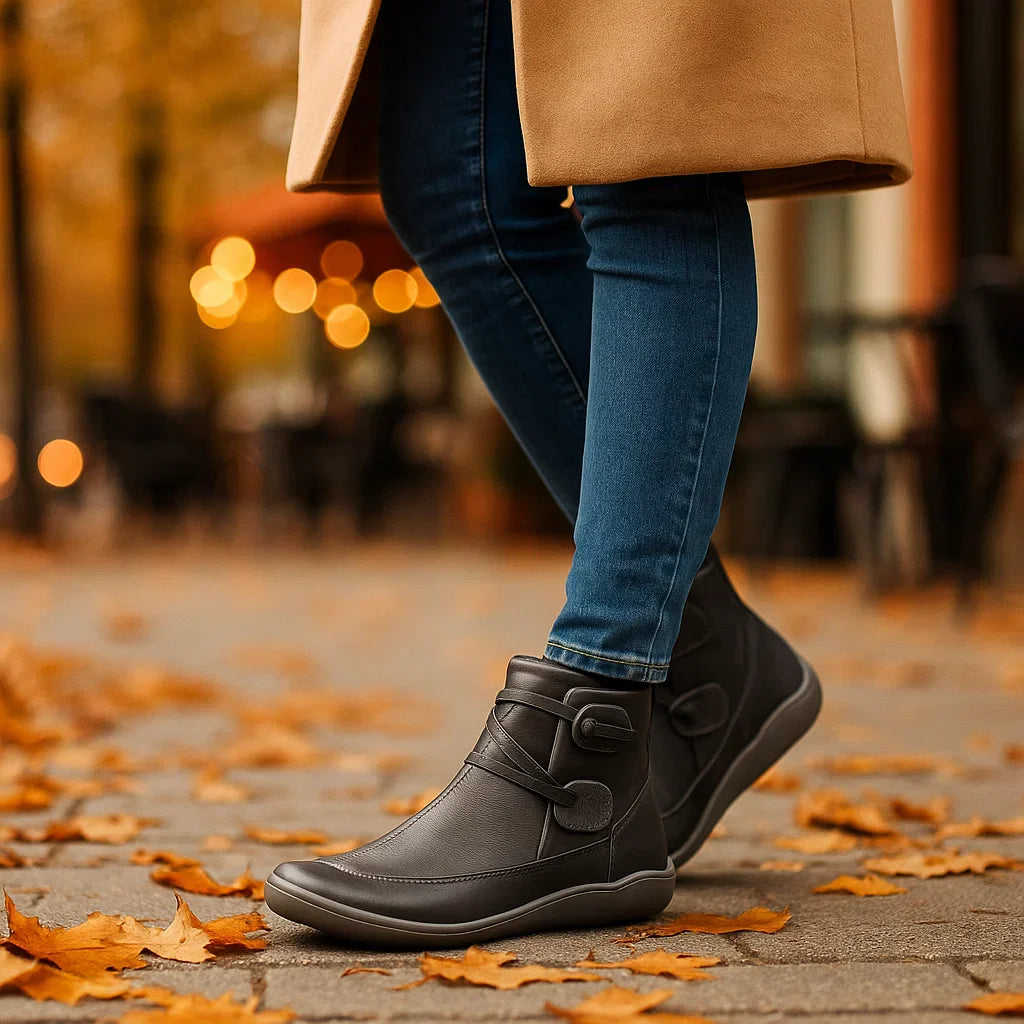 Vivano - Orthopädische Leather Ankle Stiefel - Damen Support