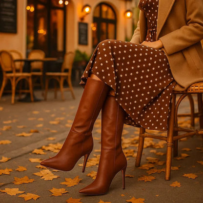 Valentina - Elegant Suede Ankle Stiefel - High Heels